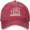 Gardening Life Is Better Baseball Cap Distressed Cotton Dad Hat Outdoor Casual Adjustable Hat