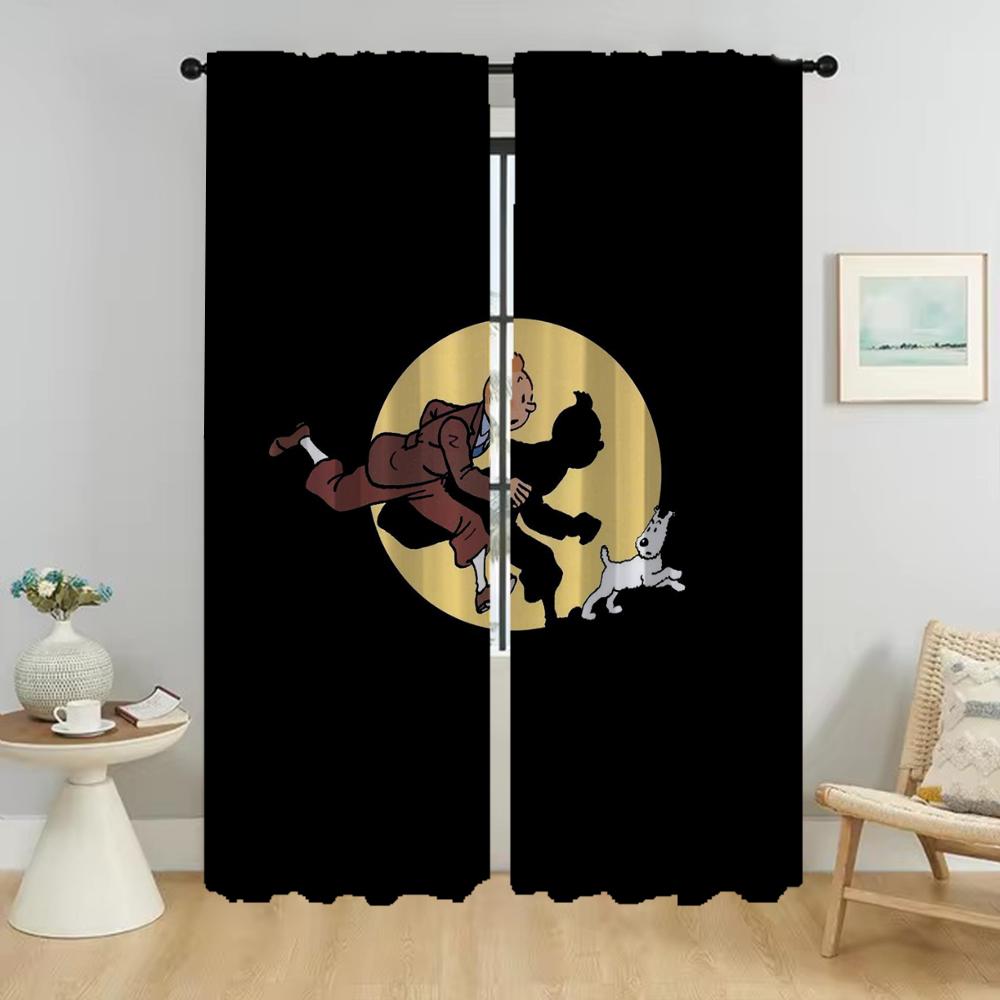 

Противомоскитные шторы Tin-Tines, 2 шт., затемняющие шторы для комнаты, 2 панели, украшение на Хэллоуин, перегородка для гостиной, кухни W50xH70cmx2pcs-CL