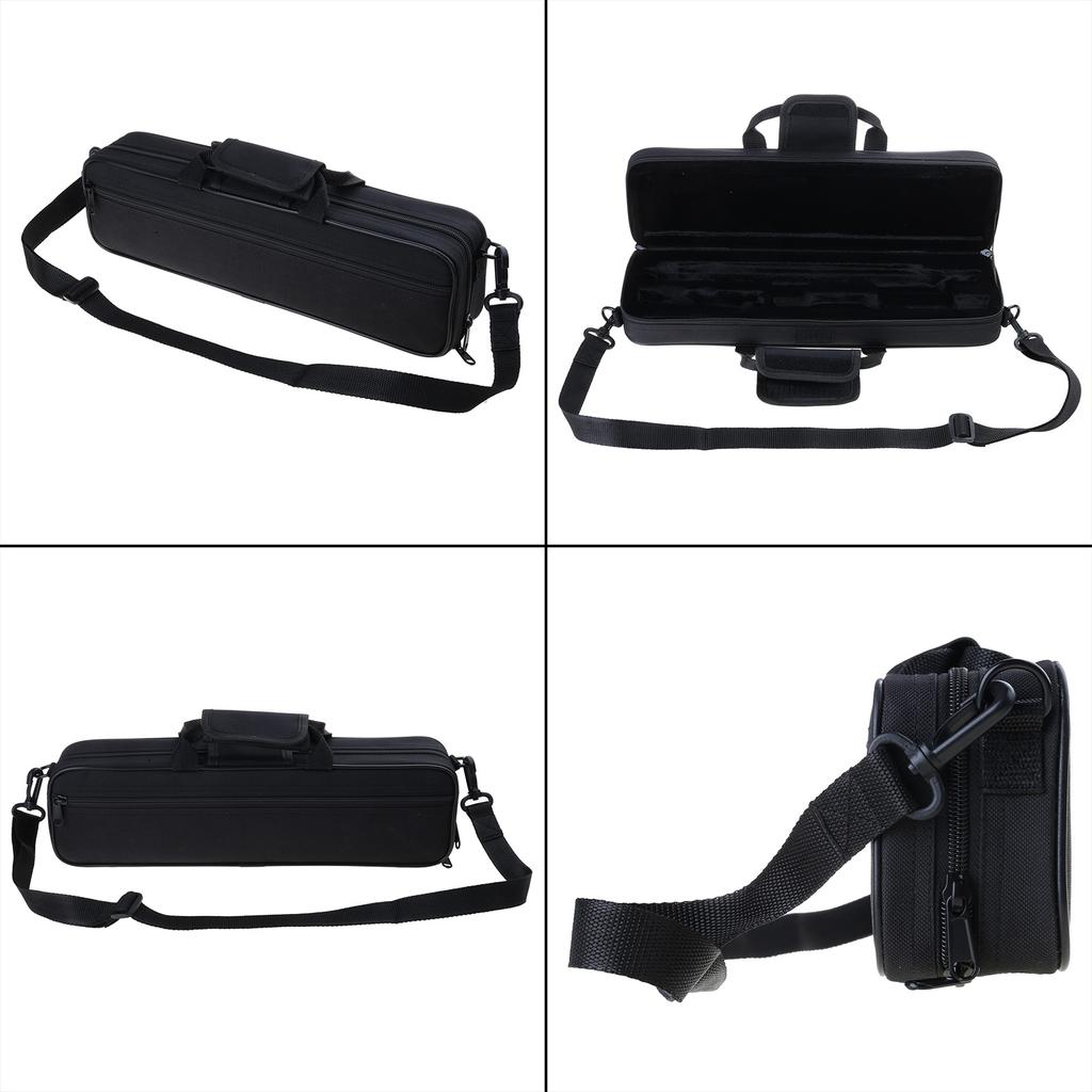 Nylon Padded Flute Case With Adjustable Shoulder Strap Flute Handbag Shoulder Bag Soft Lining 16 Holes Flute Bag