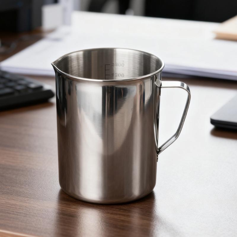 Nonrust Steel Measuring Cup With Precise Measurement Marking For Baking Cooking And Mixing Ergonomic Handle Durable Kitchen Tool