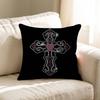 Chic Style Luxury Bilng Bling Gothic Cross Personalized Picture Text Home Decorative Pillows Household Gifts 45x45cm