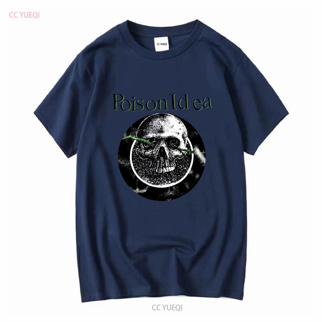 REPRINT 90 s Poison Idea band T shirt short sleeve tee NH9009 vintage Washed fashion Casual Stretched streetwear Slightly