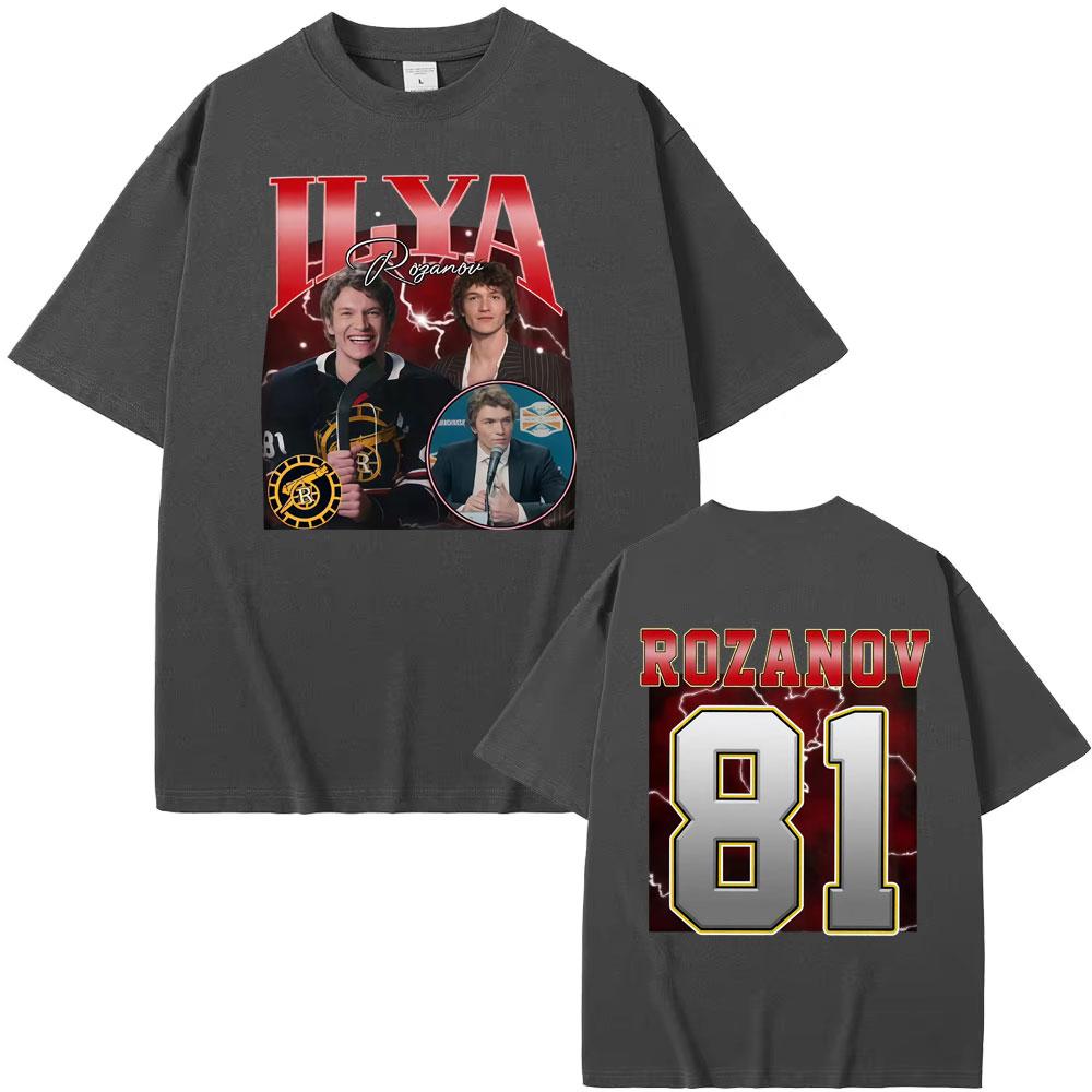 Heated Rivalry Ilya Rozanov 81 Boston Raider Tshirts Mens Clothing Harajuku Hip Hop Gothic Tshirt Summer Short Sleeve T Shirt