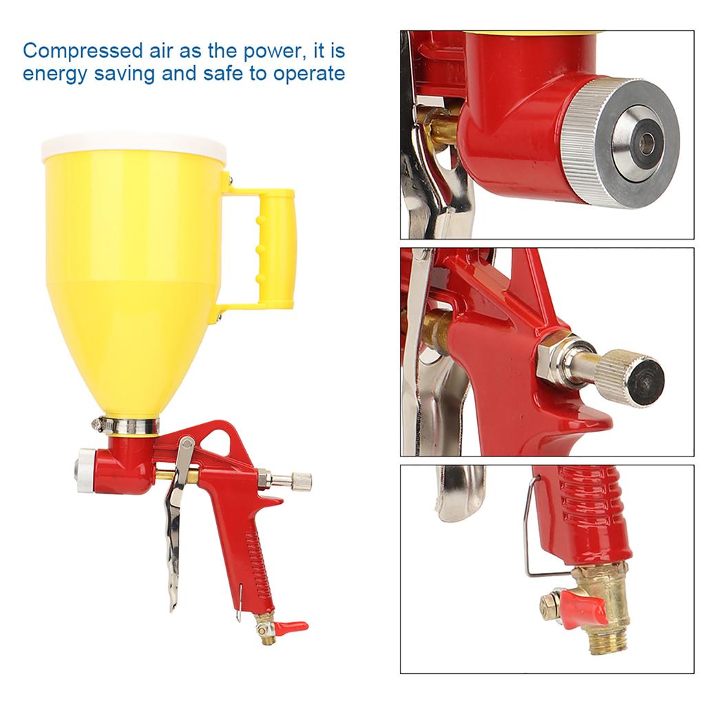 3L 1 4in Plastic Hopper Air Spray Gun Wall Painting Sprayer Home Decoration Tool 4 6 8mm