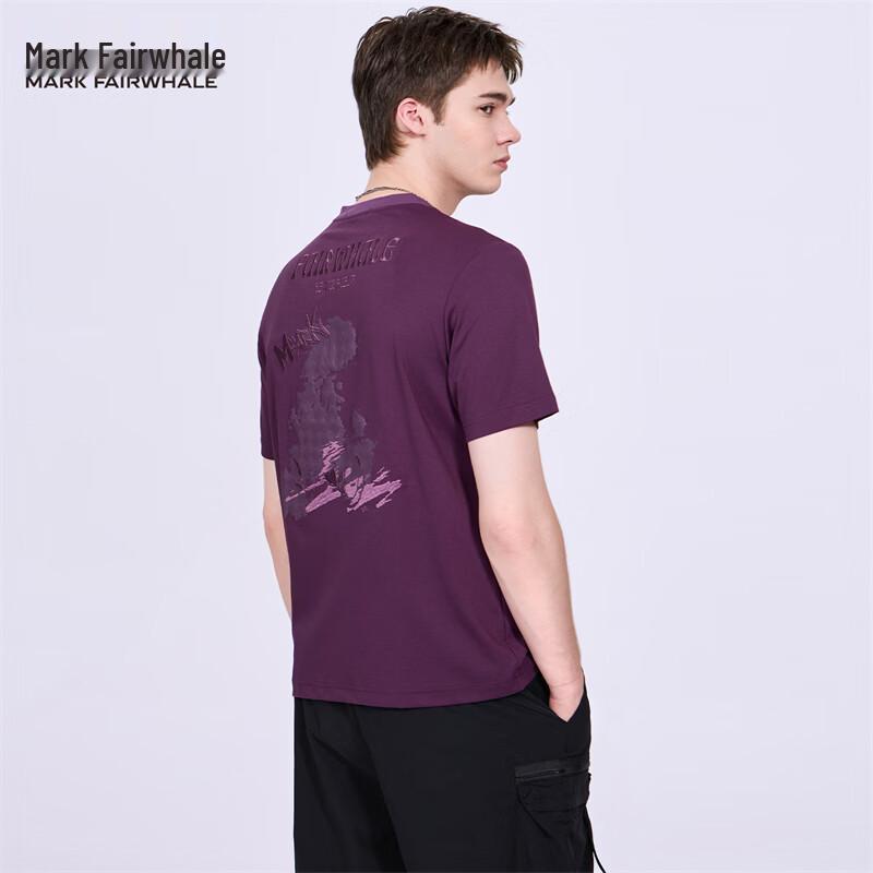 Mark Fairwhale Men s Embossed Embroidery Round Neck T-Shirt L