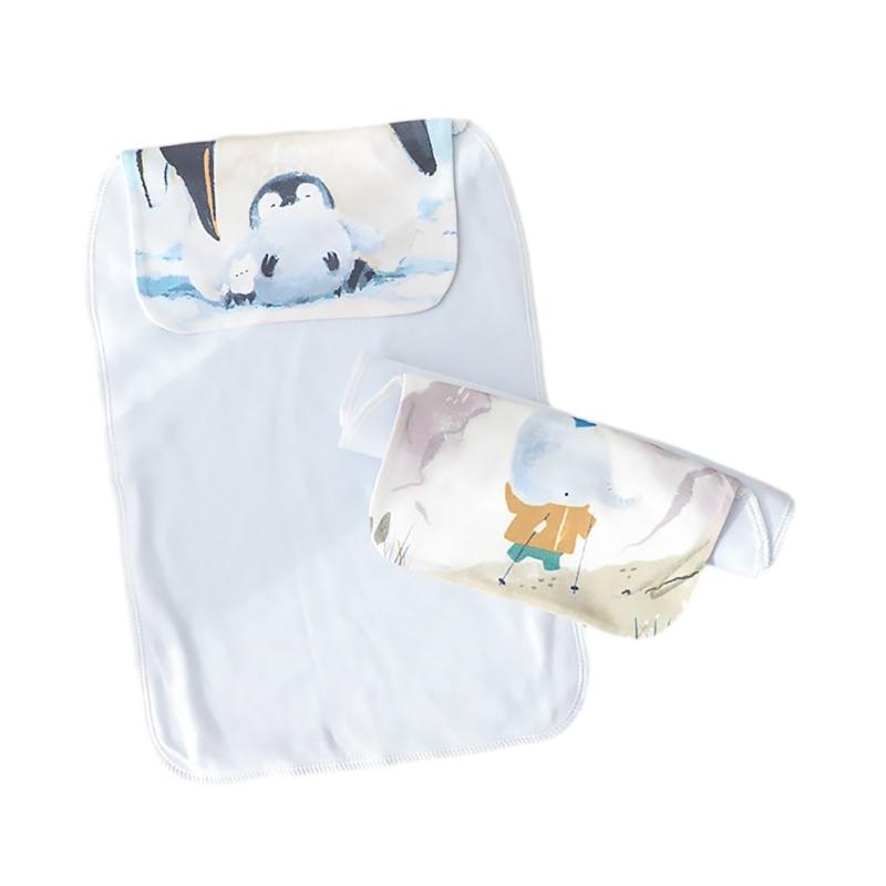 Set mit 2 sanften & saugfähigen Babyschweißhandtüchern, feuchtigkeitstransportierende Babyhandtücher, bunte & strapazierfähige Baumwolltaschentücher, Geschenk
