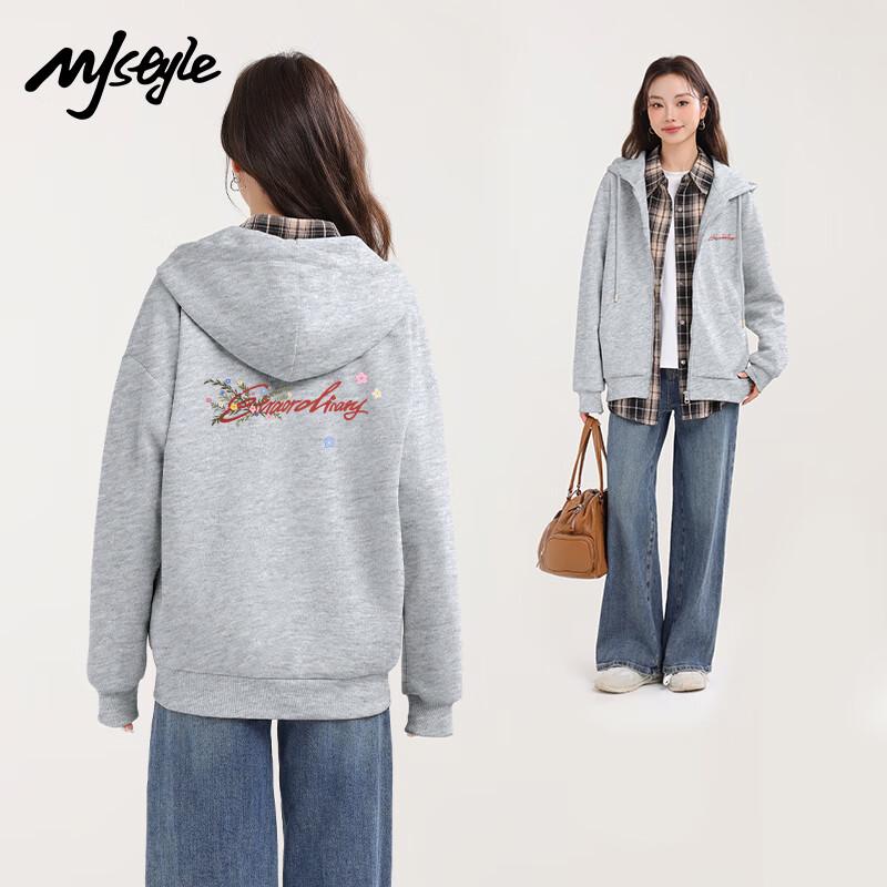 MJ STYLE Women's Hooded Cardigan Sweatshirt