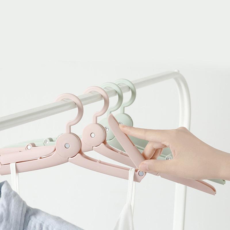 Foldable Clothes Hanger Travel Hanger Folding Cloth Hanger Closet Organizer Hanger For Clothes Drying Rack Wardrobe Clothes Rack