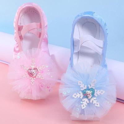Scarpette da ballo Aisha Blue con suola morbida per bambine e bambini piccoli (Modello 8008)