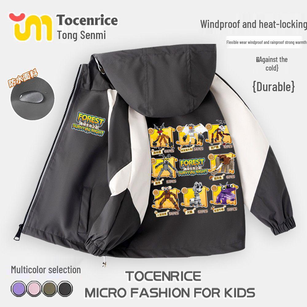 99 Nights in the Forest: Boys  Autumn/Winter Fleece-Lined Windbreaker Jacket 140