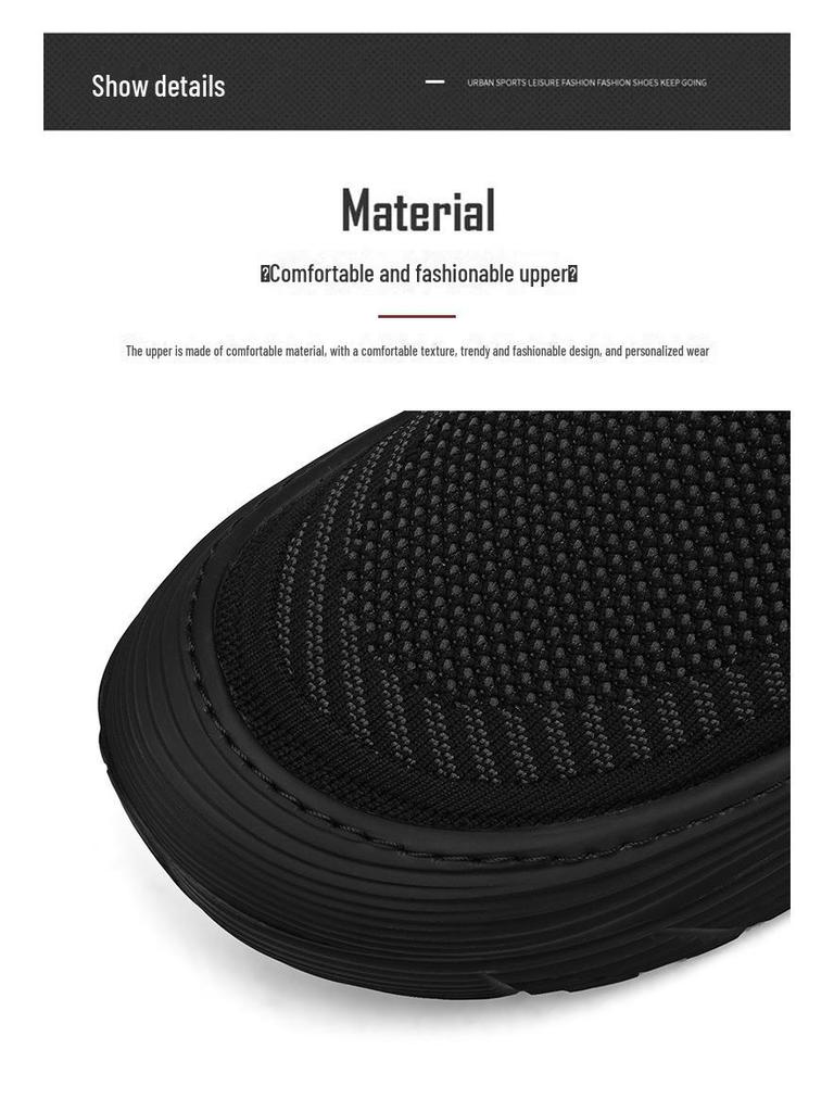 Męskie Europejskie Wiosenne Buty Sportowe Casual - Oddychające Sneakersy Slip-On z Grubą Podeszwą