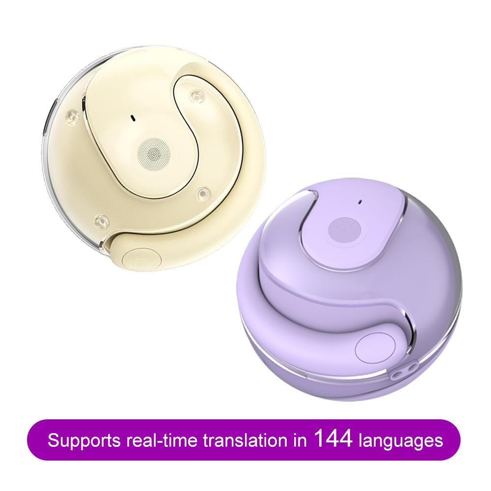 144-Language AI Translator Headphones Bluetooth 5.3 Wireless IPX7 Waterproof Real-Time Two-Way Translation for Global Business