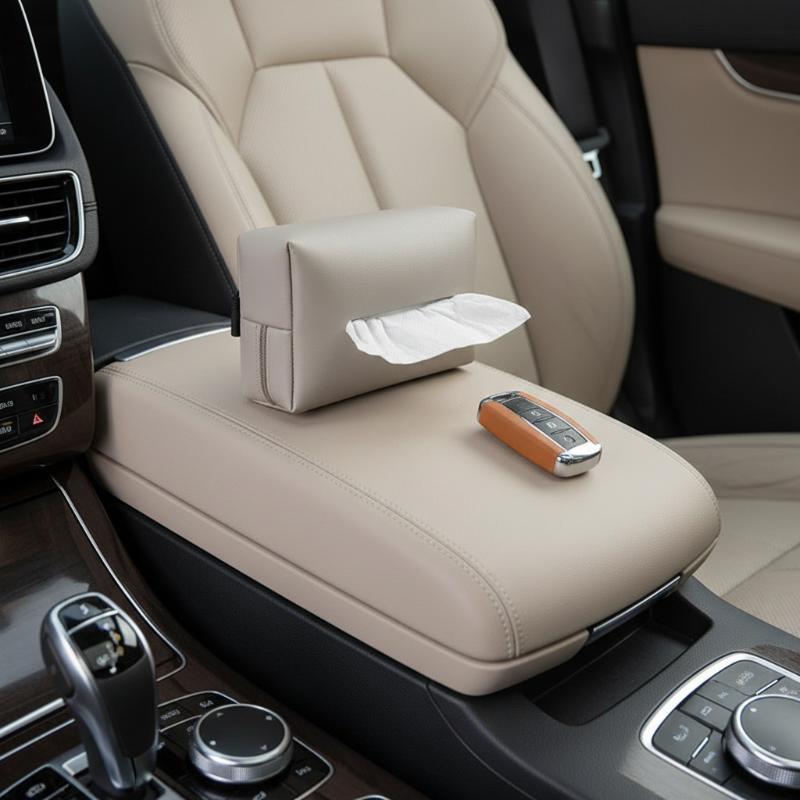 Car Tissue Box, Armrest Box Tissue Pack, Car Seat Back Hanging Type, Sun Visor Tissue Bag, Storage For Car Interior Decoration