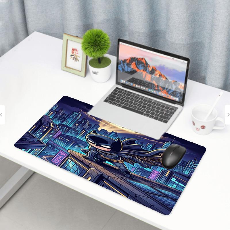 Batman Print Mouse Pad, Anti‑Slip Desktop Keyboard Mat, for PC Laptop Gaming Working Daily Use, Cool Festival Surprise Gift