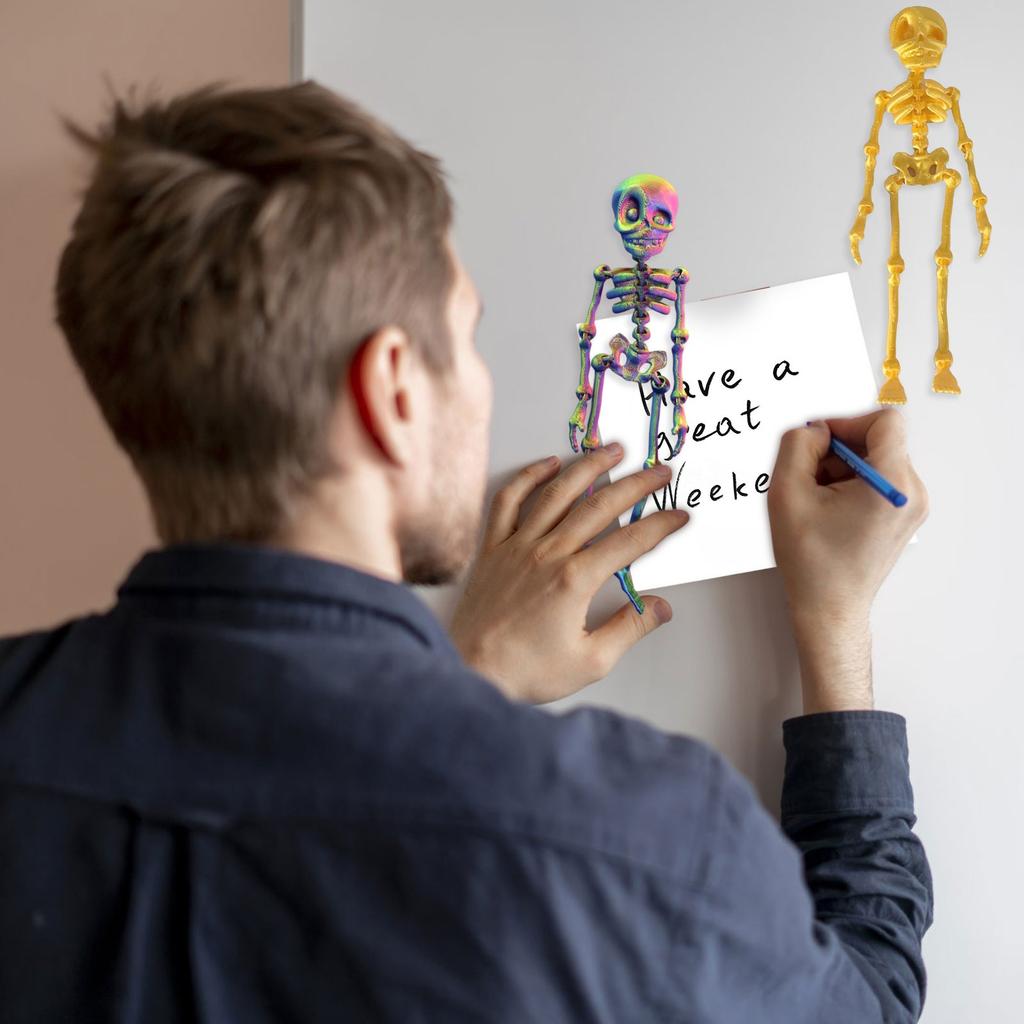 3D Printed Skeleton Human Joint Movable Children's Halloween Toy Creative Refrigerator Magnet