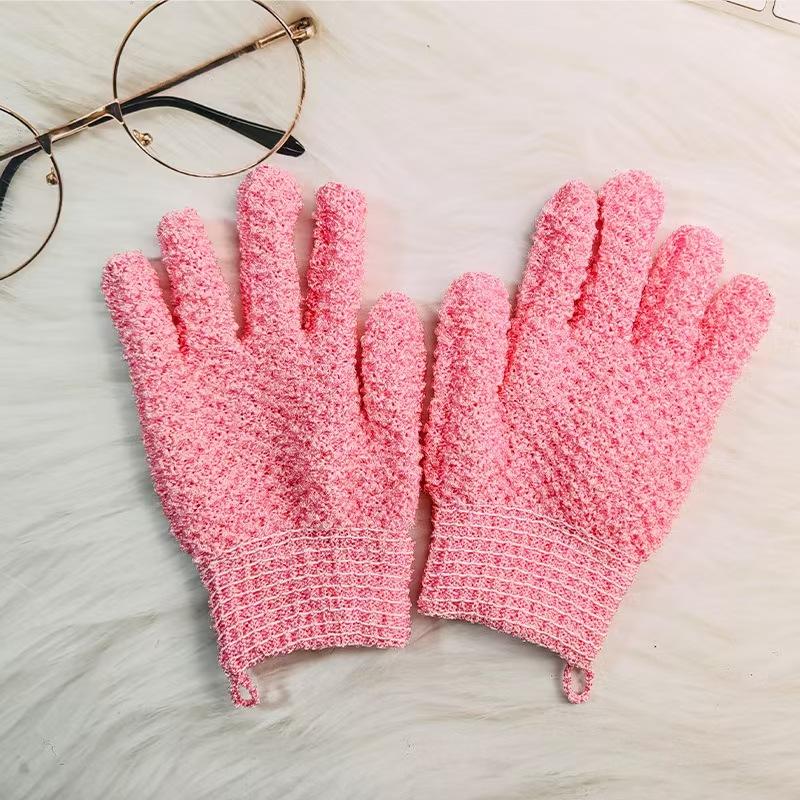 Textured Exfoliating Shower Gloves Reusable Body Scrub Bath Mitt Dead Skin Removal Massage Glove for Home Spa Skin Cleansing