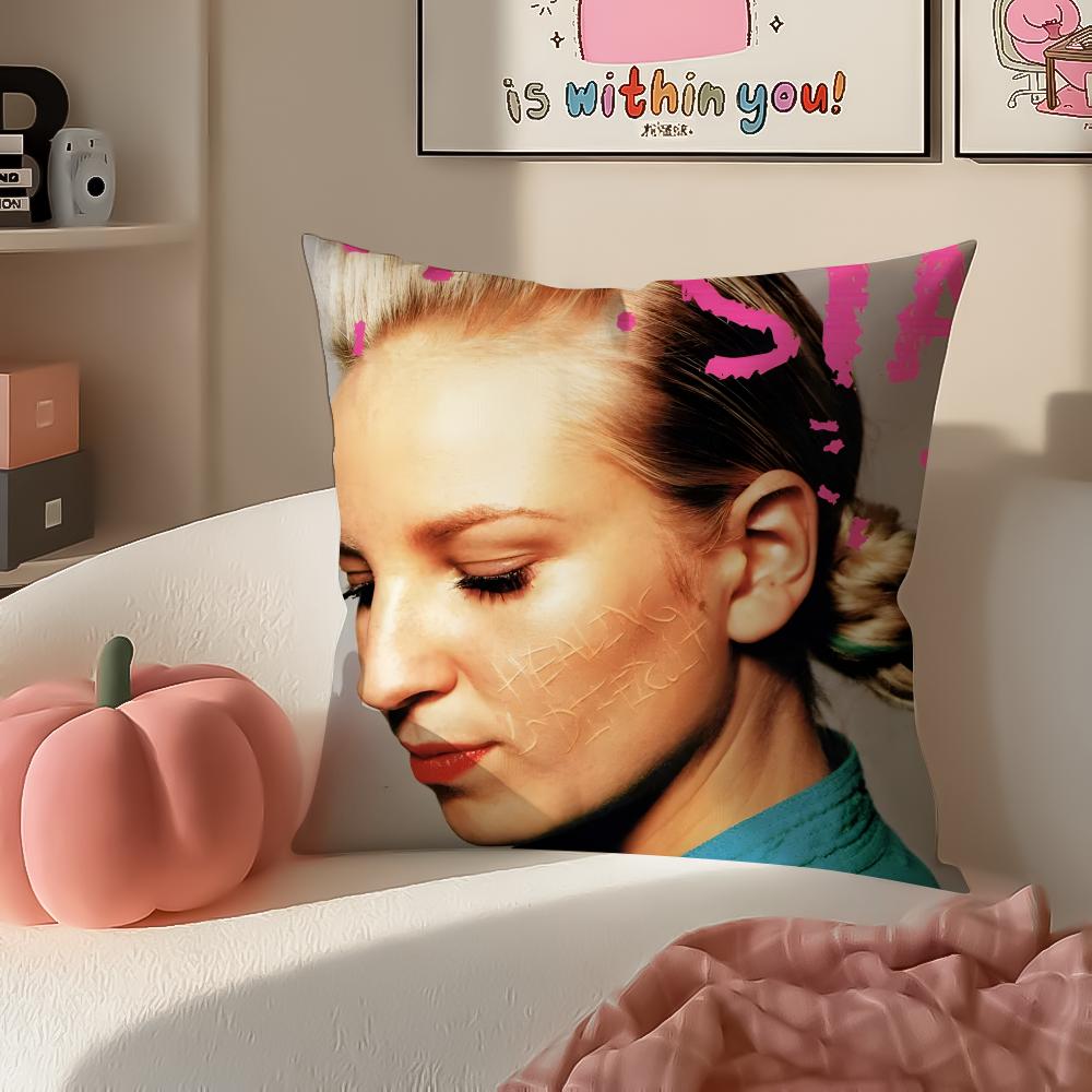 Mysterious Pop Australian Singer SSia FFurler Cushion Cover Pillowcase Short Plush Invisible zipper Room Sofa Cushion Cover
