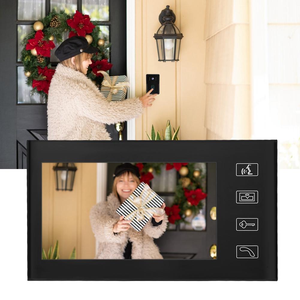 7 Inch HD Video Door Doorbell Intercom Kit Home Gate Entry System With Keyfo 806MJID12(