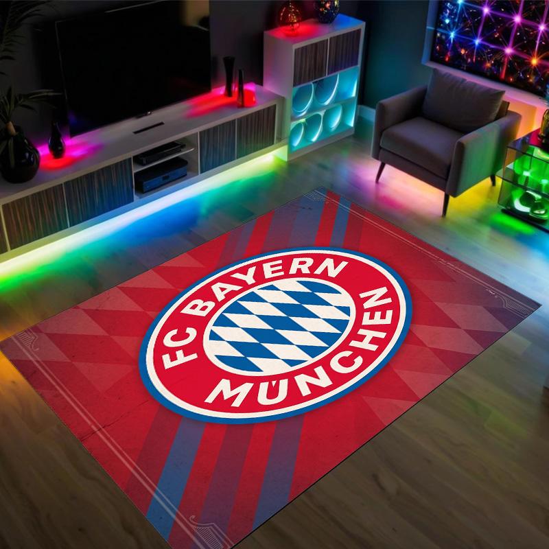 Bayern Munich Design Crystal Velvet Carpet Cozy Non?Slip Printed Rug For Bedroom Living Room Entrance
