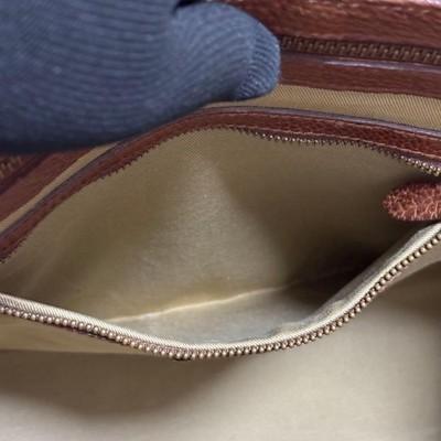 POLO RALPH LAUREN All-Leather Brown Tote Bag Charm Pony Embossed Authentic