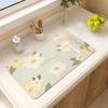 Flower Shadow Absorbent Kitchen Drying Mat (Pack of 2)