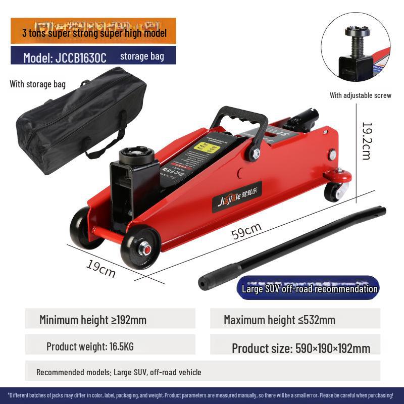 3-Ton Hydraulic Car Jack for SUVs & Vans