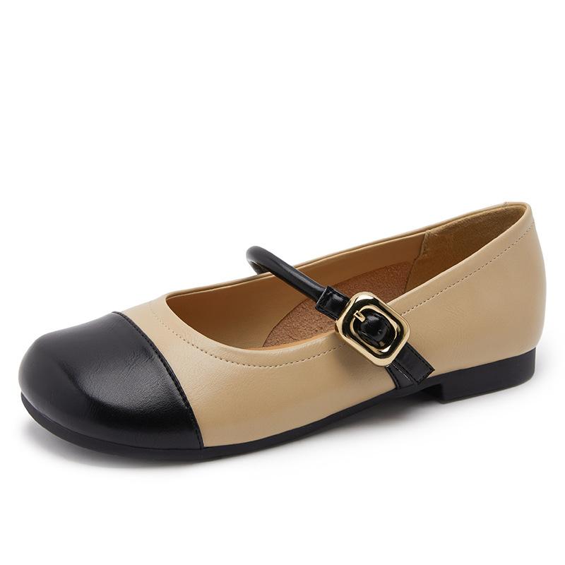 

Стиль Сяосянфэн, сочетание цветов, туфли-лодочки с открытым верхом, женские, с ремешком и пряжкой, на толстом каблуке, на плоской подошве, темпераментные, универсальные, летние, новые, ленивые туфли 40