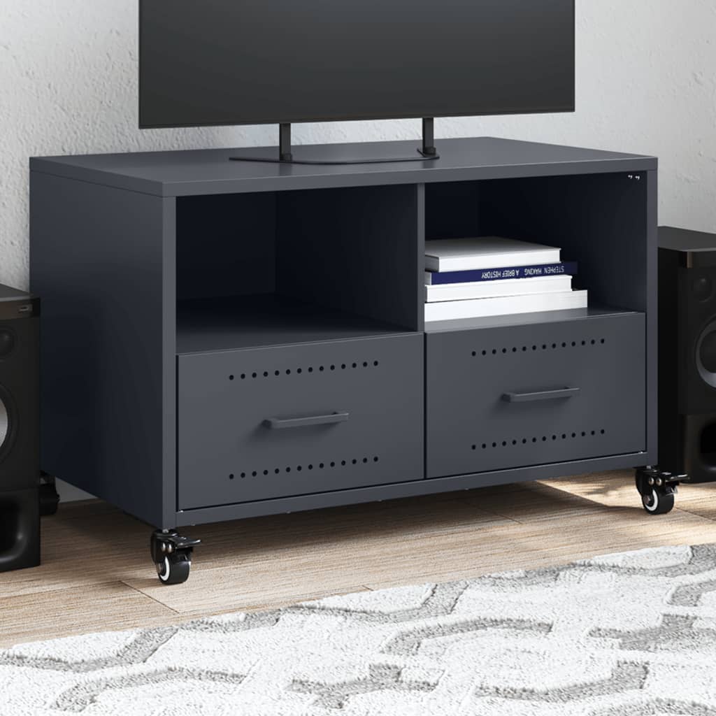 TV Stand Anthracite 68 x 39 x 43.5 cm Steel