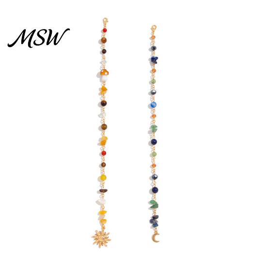 Decorazione Capelli da Spiaggia Bohemien 2 Pezzi Catena Intrecciata Lunga con Frange e Clip, Clip Colorate Stile Boho con Ciondolo Sole Luna, Accessori Gioiello per Festa