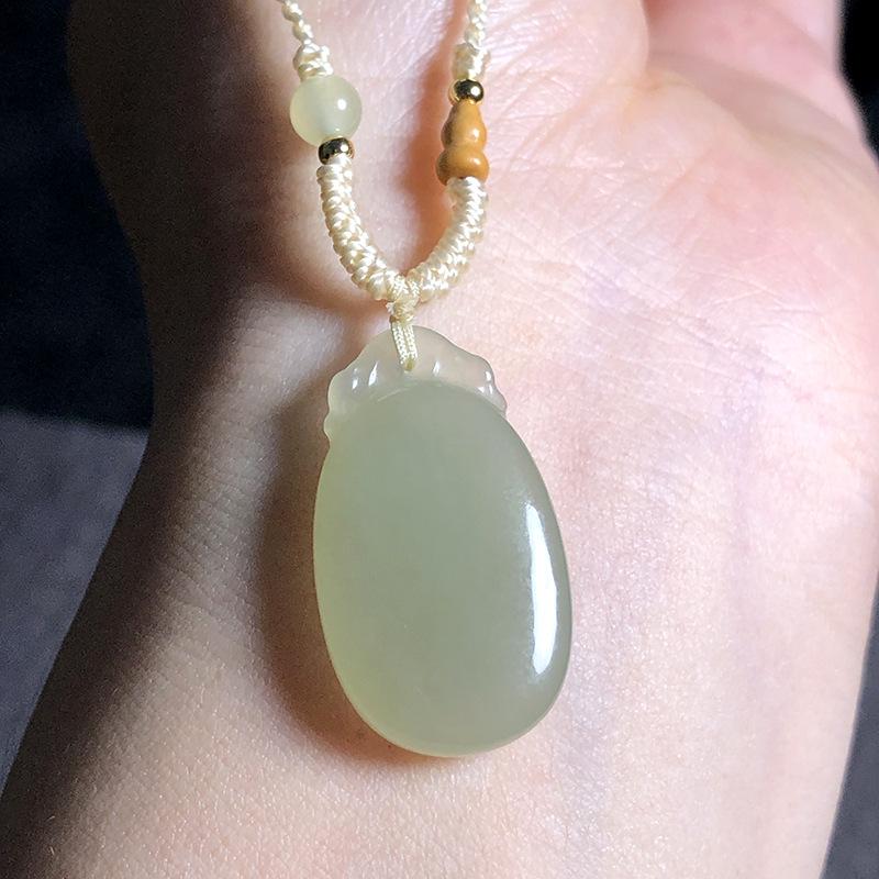 Hetian Jade Pi Xiu Anhänger Charm - Qingbai Stein Halskette für Paare