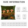 Watercolor Mushroom Cushion Cover Soft Plush Throw Pillow Cover | Double-Sided Decorative Cushion Case | Sofa Bedroom Home Decor