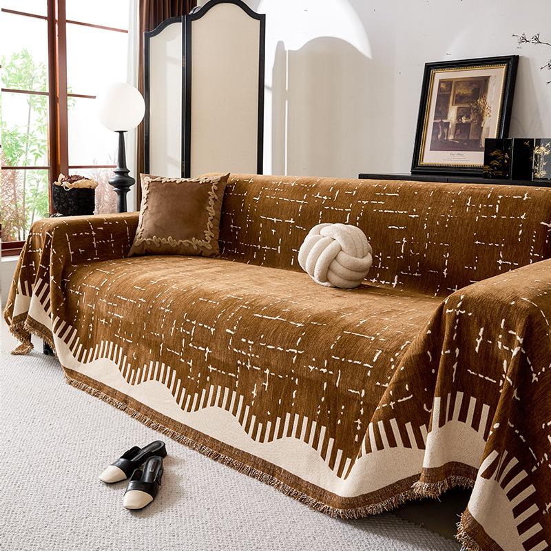 Modern Minimalist Full Coverage Sofa Cover Slipcouch One Piece Universal All Season Blanket