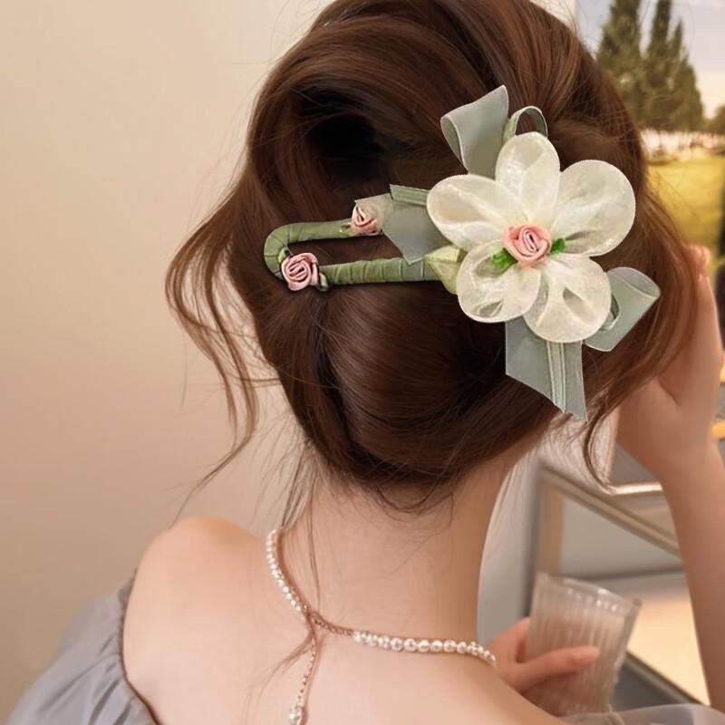 Camellia Flower Duckbill Hair Clip