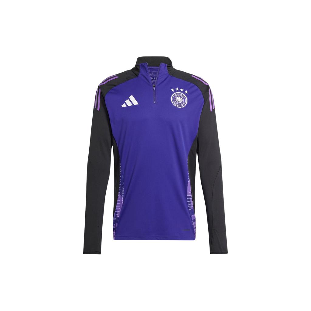Adidas Tyskland Tiro 24 Konkurranse Treningstopp Langermet Fotballskjorte Herre Topper Lilla Svart IP8242