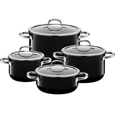 WMF Silit Passion Saucepan Set, Black, 4 Pieces (21.0929.7178)
