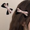 2Pcs Girl Hair Pins Bowknot Decor Double-Layered Ribbon Design Side Bangs Hair Clips Hair Accessories Daily Wear