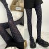 Women Japanese Style JK Vintage Floral Pattern Tights Winter Fall Sweet Girl Jacquard Silky Pantyhose Stockings Leggings