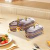 Dried Fruit Dish Appetizer Food Serving Tray with Lid Storage Container Snack Dishes for