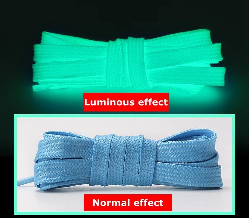 Luminous Shoelaces Athletic Sport Flat Canvas Shoe Laces Glow In The Dark Night Color Fluorescent Shoelace Shoe Accessories