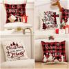 Christmas Decoration Pillowcase Merry Christmas New Year Gift Living Room Sofa Cushion Cover Room Home Decoration