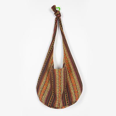 European And American Retro Aztec Ladies One-shoulder Portable Cotton And Linen Canvas Jacquard Casual Women's Bag
