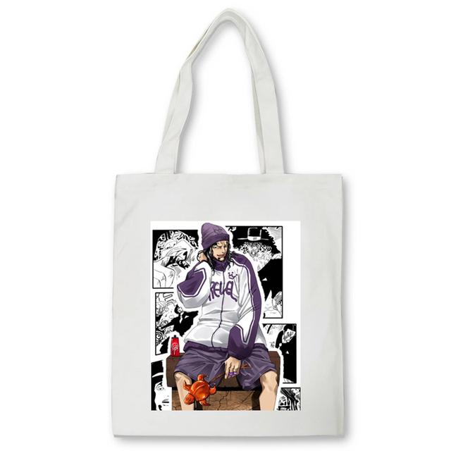 One Piece Shopping Bag Anime ZORO Graphic Print Canvas Bag Teenage Students Reusable Shopper Handbag Bag Women's Bag Bolsas