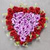 Cross Simulation Rose Heart Wall Decoration for Weddings - Hanging Décor for Home, Wedding Rooms, Cars, and More