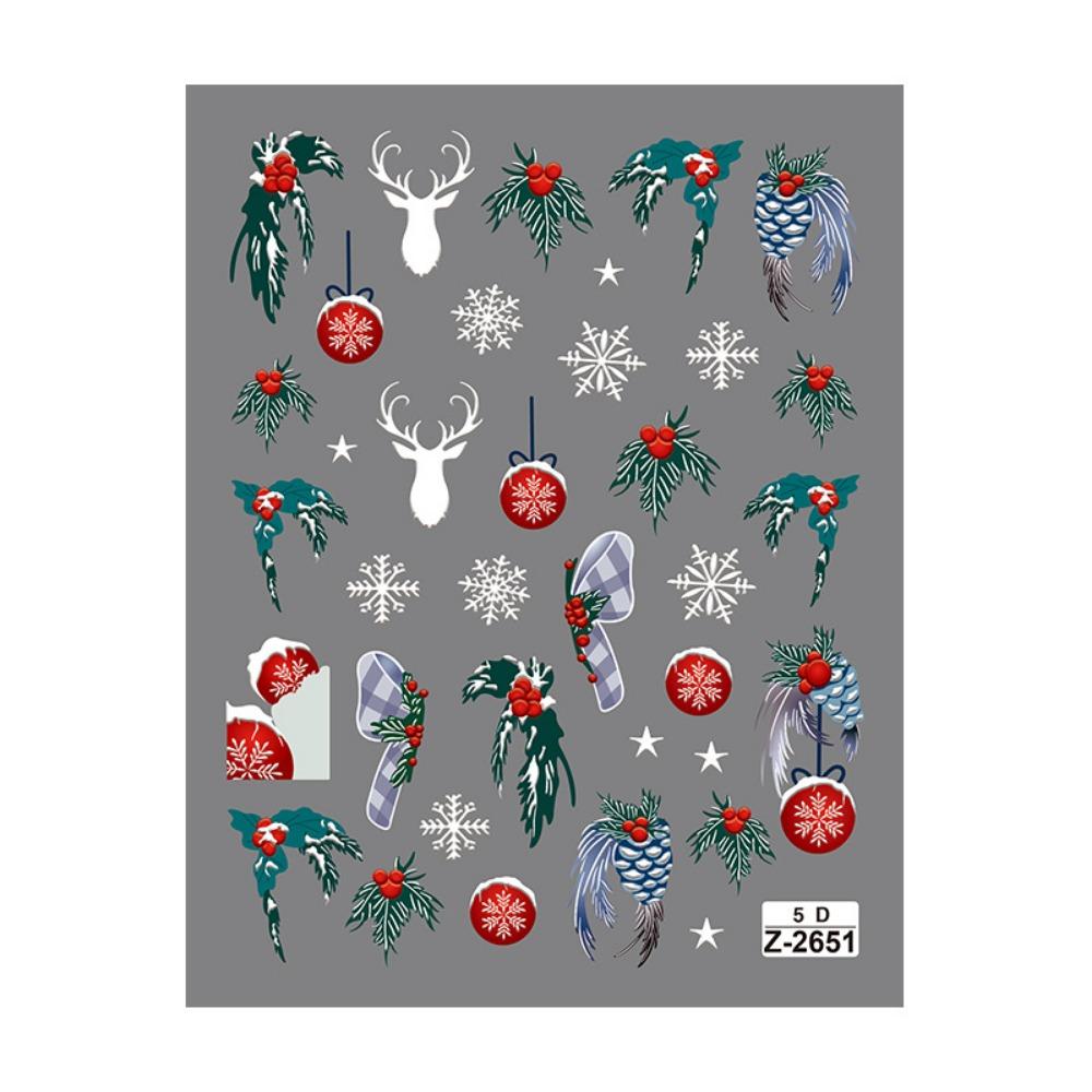 

Рождественские наклейки для ногтей — узоры снежинок и снеговиков, самоклеящиеся, матовая отделка, праздничные украшения для ногтей, которые легко прикрепить! Z-2651