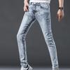 Calça Jeans Masculina Primavera Pés Calças Slim Stretch Casual Calças Longas Calças Masculinas