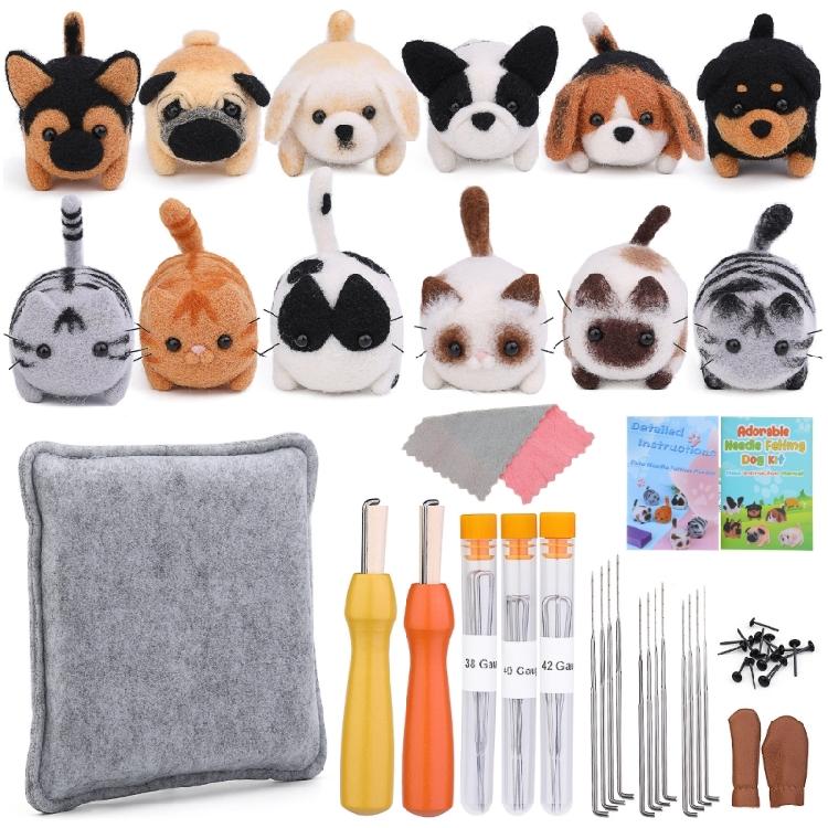 Nadelfilz-Zubehör-Sets mit Werkzeugen, für Anfänger DIY-Tierbastelarbeiten