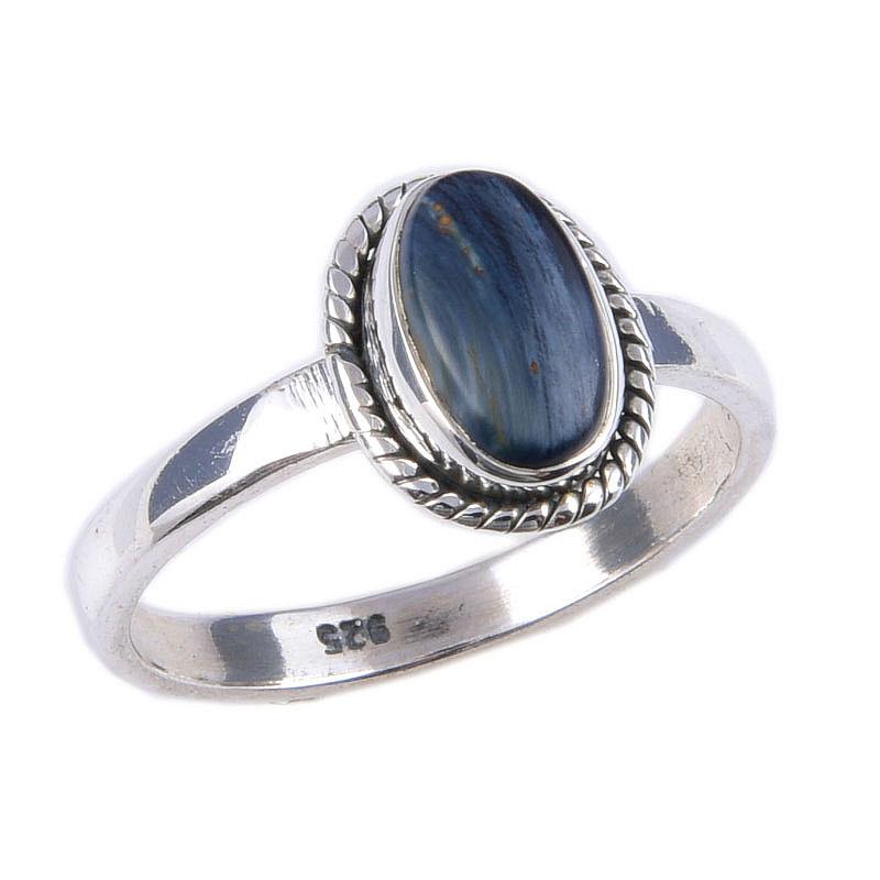 Natural Pietersite Gemstone Handmade 925 Solid Sterling Silver Ring Size 6 W0k97