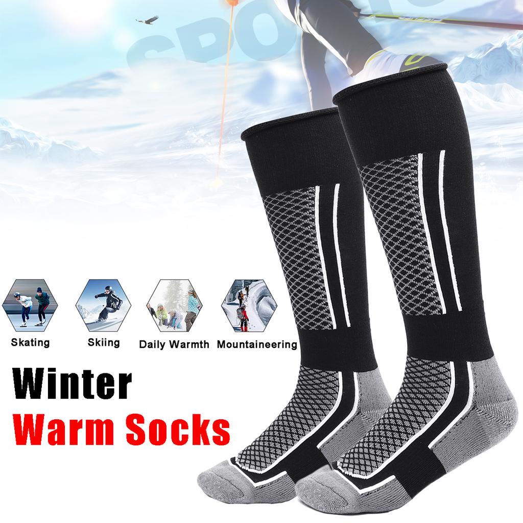Buy 1/2Pair Winter Thermal Heated Socks Breathable Comfortable Cotton