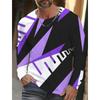 Simple Men's Sports Quick-drying Long-sleeved T-shirt 3D Printing New Sports Men's Autumn Casual Round Neck Men's Clothing Tops