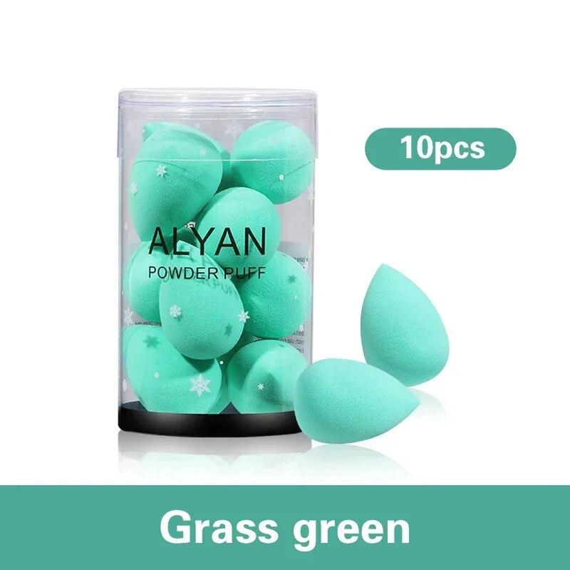 10 sztuk blender do makijażu Puff kosmetyczny sucha i mokra gąbka Mini kosmetyczne jajko poduszka podkład w proszku przybory kosmetyczne akcesoria do makijazu
